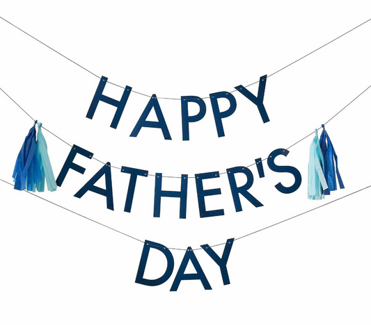 Happy Fathers Day Bunting with Tassels
