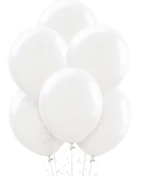 White Balloons 30cm Round (Pack of 100)