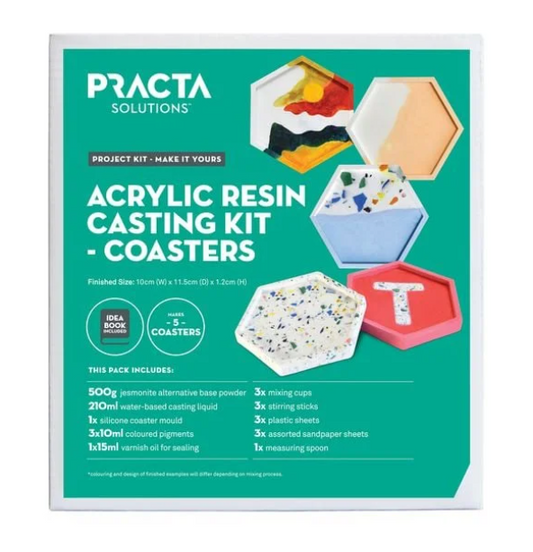 Practa Coasters Acrylic Resin Casting Kit