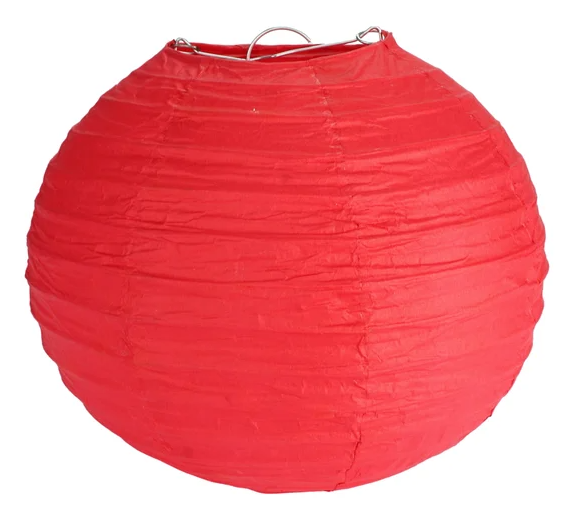 Red Paper Lantern 20cm - single unit