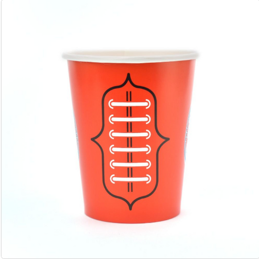 Cup Football Paper 265ml Pk 8