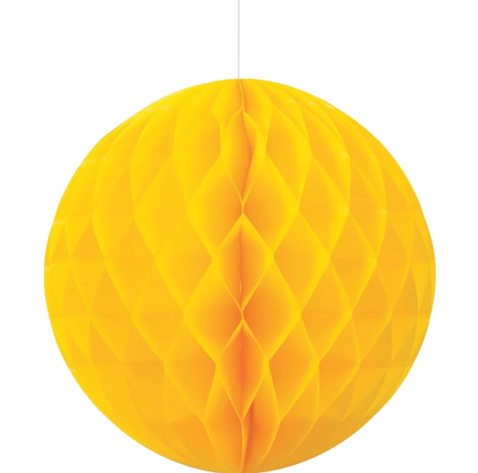 Yellow Honeycomb Ball - 25cm