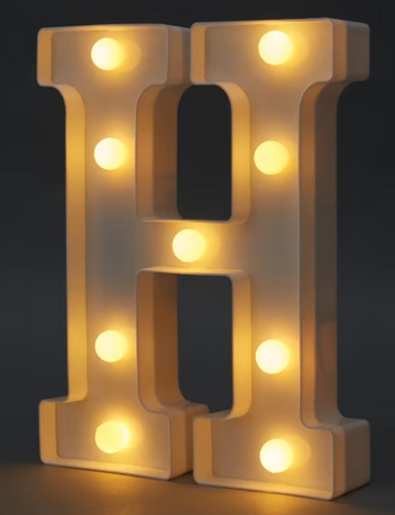 Light Up Letter - H