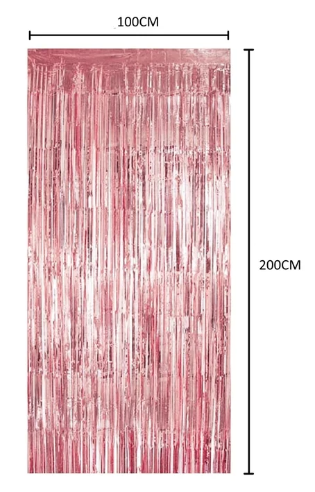 Metallic Rose Gold Foil Backdrop Curtain 100cm x 200cm
