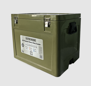 75L Khaki Cooler Ice Box PREMIUM MOULDED Outermark