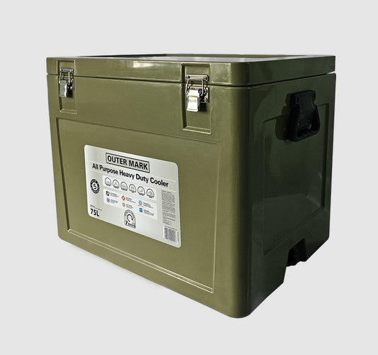75L Khaki Cooler Ice Box PREMIUM MOULDED Outermark