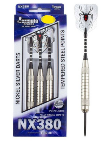 12pc Formula Sports NX380 22g Darts Nickel Silver Barrels