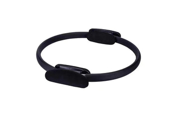 Pilates Yoga Ring Magic Circle Fitness Equipment for Toning Slim Legs - Black - 38 x 3cm