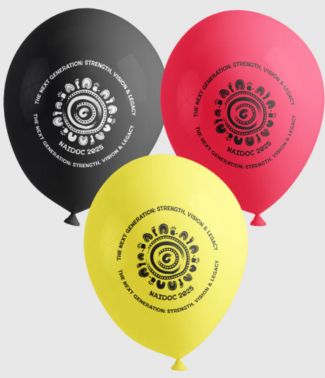 NAIDOC Balloons Pack (30pk) - Aboriginal - Red Yellow Black - NAIDOC 2025