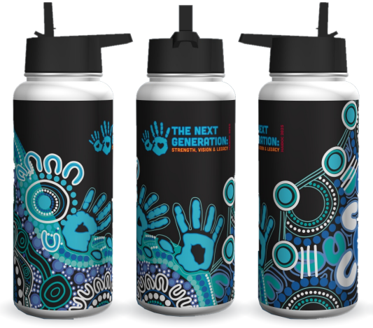 Trekk Highland 3-in-1 Copper Vacuum Bottle Kit 950ml TK1042 - STYLE 1 - Strength, Vison & Legacy - NAIDOC 2025