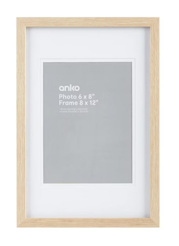Photo Frame - Oak Look - Photo 20 x 15cm - Frame 30 x 20cm