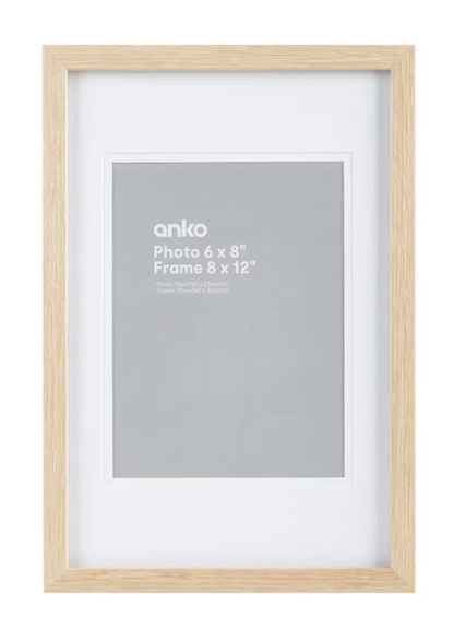 Photo Frame - Oak Look - Photo 20 x 15cm - Frame 30 x 20cm