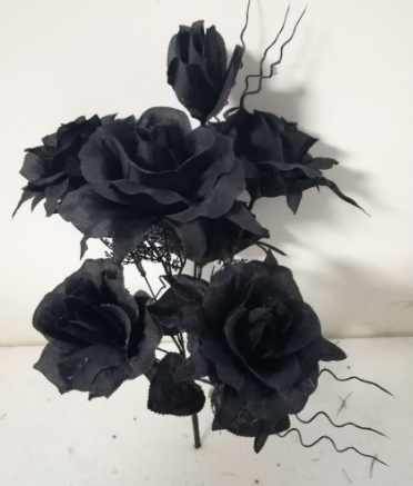 Rose Bouquet Black - 35cm
