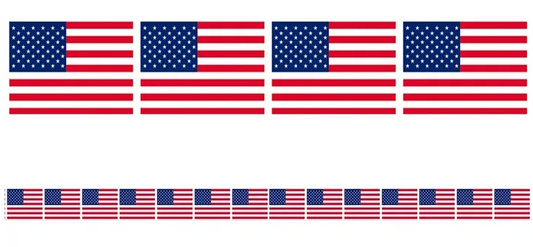 American Flag Party Tape - 7.5cm x 6m