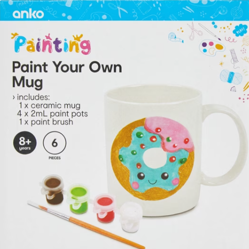 6 Piece Paint Your Own Mug Set