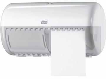 Tork T4 Twin Toilet Paper Roll Dispenser - White
