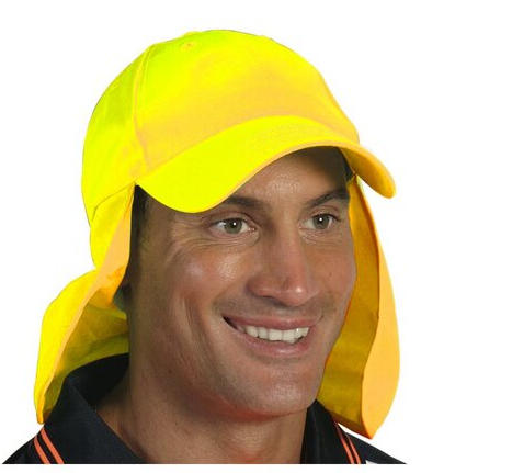 HiVis Cap with Flap - Yellow