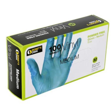 41131 Nitrile Disposable Gloves, Powder Free, Size Medium, Blue, 100PK, 1/BOX