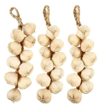 3 Pcs Artificial Garlic Decoration Simulated Vegetable Skewers Spring Festival Garland Shallots