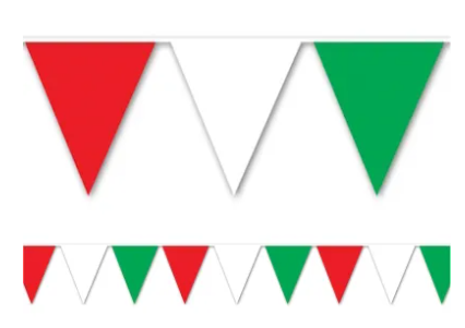 Red White and Green Flag Banner (3.7m)