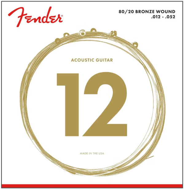 Fender 70L 80/20 Bronze Acoustic Guitar Strings - Light (12-52)