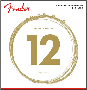 Fender 70L 80/20 Bronze Acoustic Guitar Strings - Light (12-52)
