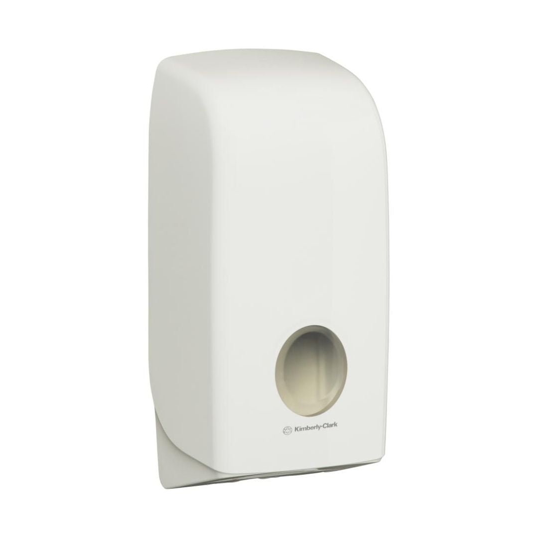 AQUARIUS 69460 Single Sheet Toilet Tissue Dispenser, White Lockable ABS Plastic, Compatible with 4321 & 4322 Codes