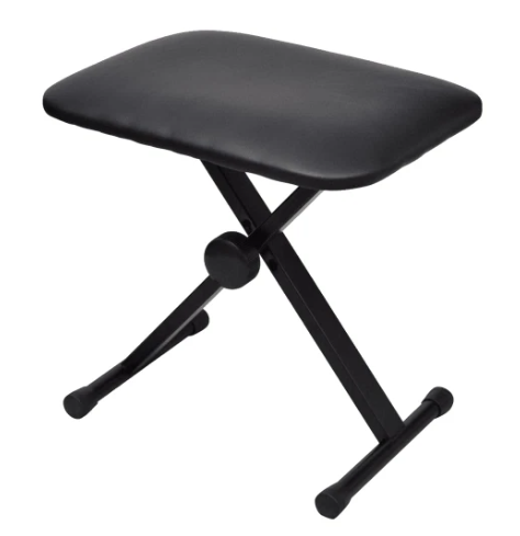 Adjustable Keyboard & Piano Stool Foldable - 40 L x 29 W x (40-46 H) cm
