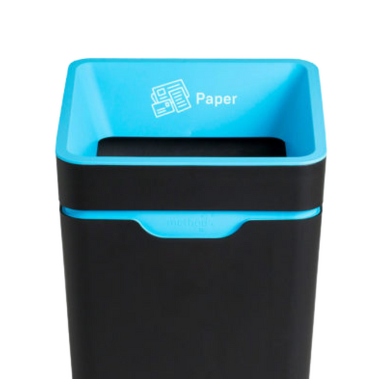 Method Recycling Bin 60L - Open Lid - Blue Paper