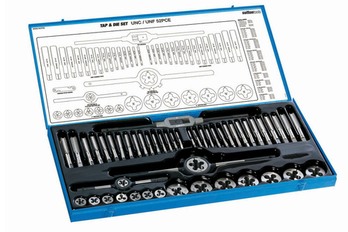 Sutton M500WM52 52 piece BSW / Metric Tap and Die Set - Tungsten Chrome