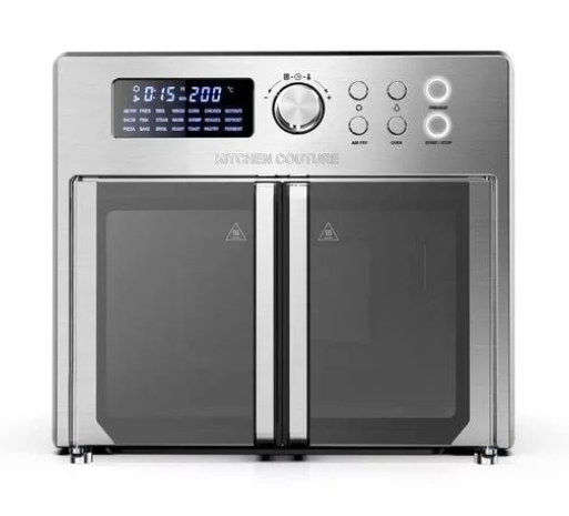 Kitchen Couture 25L Air Fryer Oven French Door 22 Presets Silver