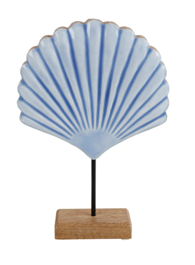 Seashell Wooden Ornament BLUE - 29 x 19.5 x 5cm