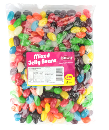 Assorted Coloured Jelly Beans (1kg)