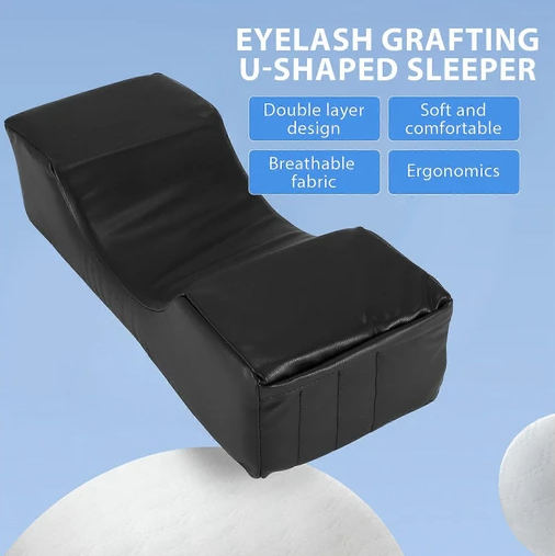 U-Shape Eyelash Extension Pillow - Waterproof Salon Headrest Neck Support - 50 x 20 x 12cm
