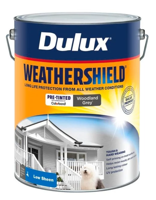 Dulux 10L Woodland Grey Low Sheen Weathershield Exterior Paint