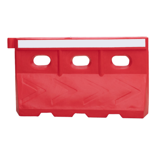 Water Filled Barrier Interlocking, 460mm (W) x 800mm (H) x 1450mm (L), Red
