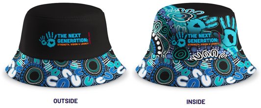 REVERSIBLE BUCKET HAT 27665 - STYLE 1 - Strength, Vison & Legacy - NAIDOC 2025