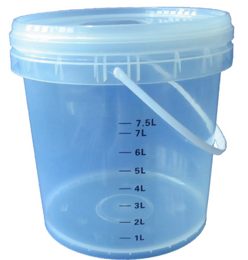 Bucket with Lid 10L - Clear