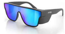 SafeStyle Primes Matte Black Frame Reflectors Blue Lens