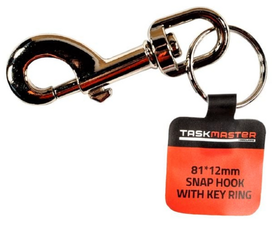 Taskmaster Nickel Plated Snap Hook With Key Ring