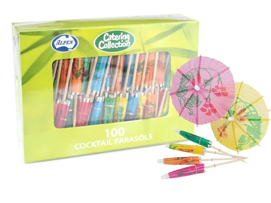 Cocktail Umbrella Parasol Picks (Pack of 100)