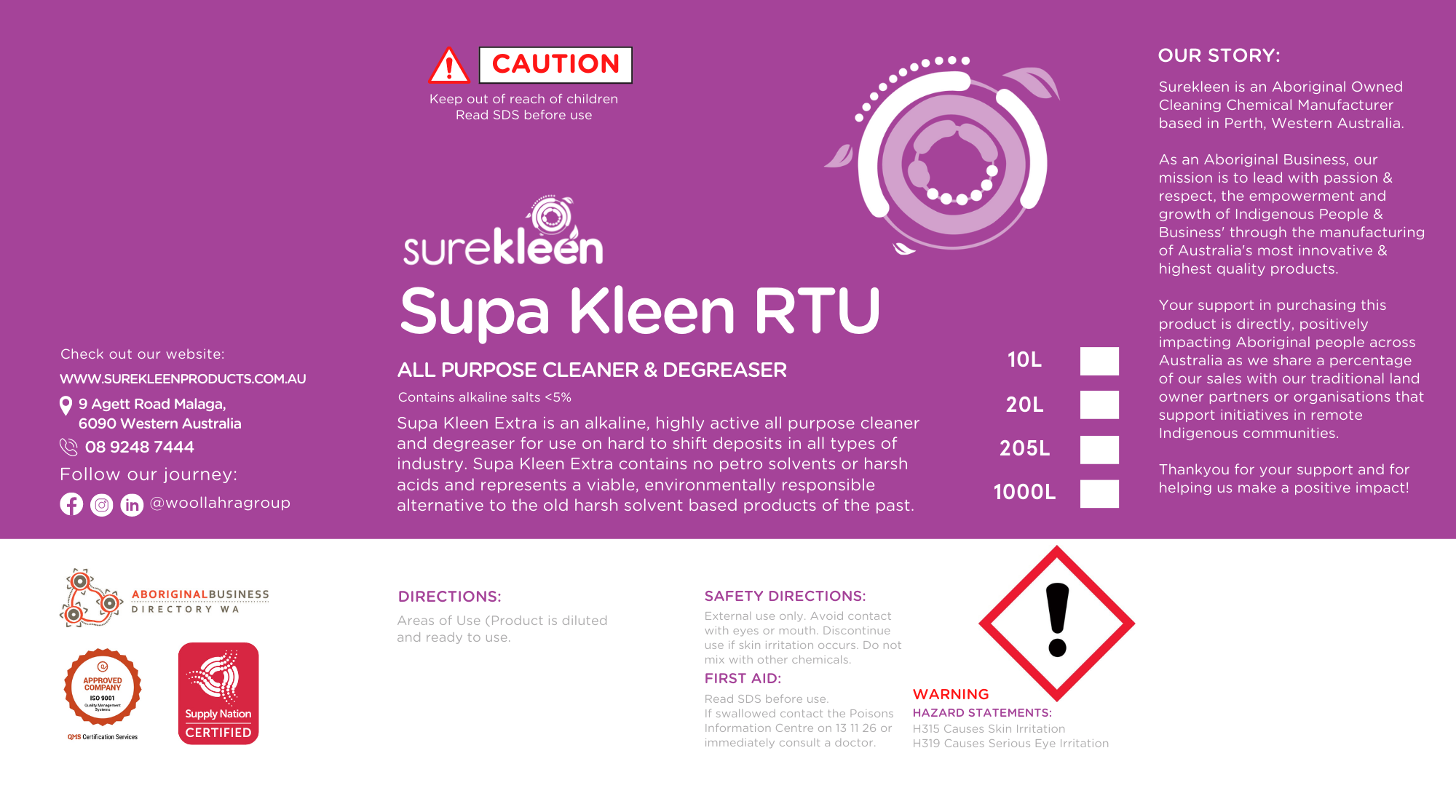 Surekleen Supakleen RTU, 10L