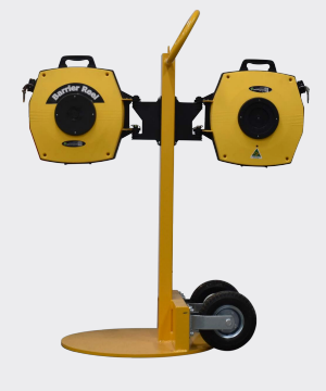 THE LEMUR MOBILE BARRIER SAFETY REEL STAND