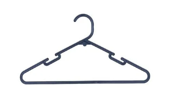 CLOTHES HANGER ALL SET - 12PK PLASTIC BLACK 4312