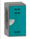 C4GRY-4TEA1 C Series Locker, 4 Hinge, Grey FSP, (W490mm, D485mm, H880mm) with 1 x 4 Hinge Teal Door