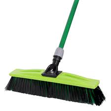 "ALL-PURPOSE - 350mm LANDSCAPE BRISTLE BROOM WITH HANDLE"