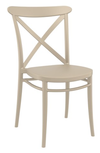 CROSS CHAIR TAUPE - 440mm