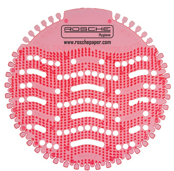 8751 Rosche Wave Urinal Mat Pink Melon 25pk