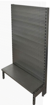 Single Sided Pegboard Gondola Starter Bay 1200x450x1200 Black .G-S-PEG-B-120x45x120-ST