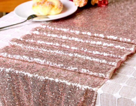 Rose Gold Sequin Table Runner